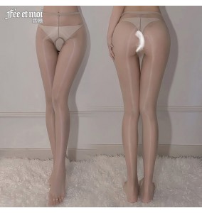FEE ET MOI Shine Anti-slip Waist High Hollow Stockings (Light Skin)